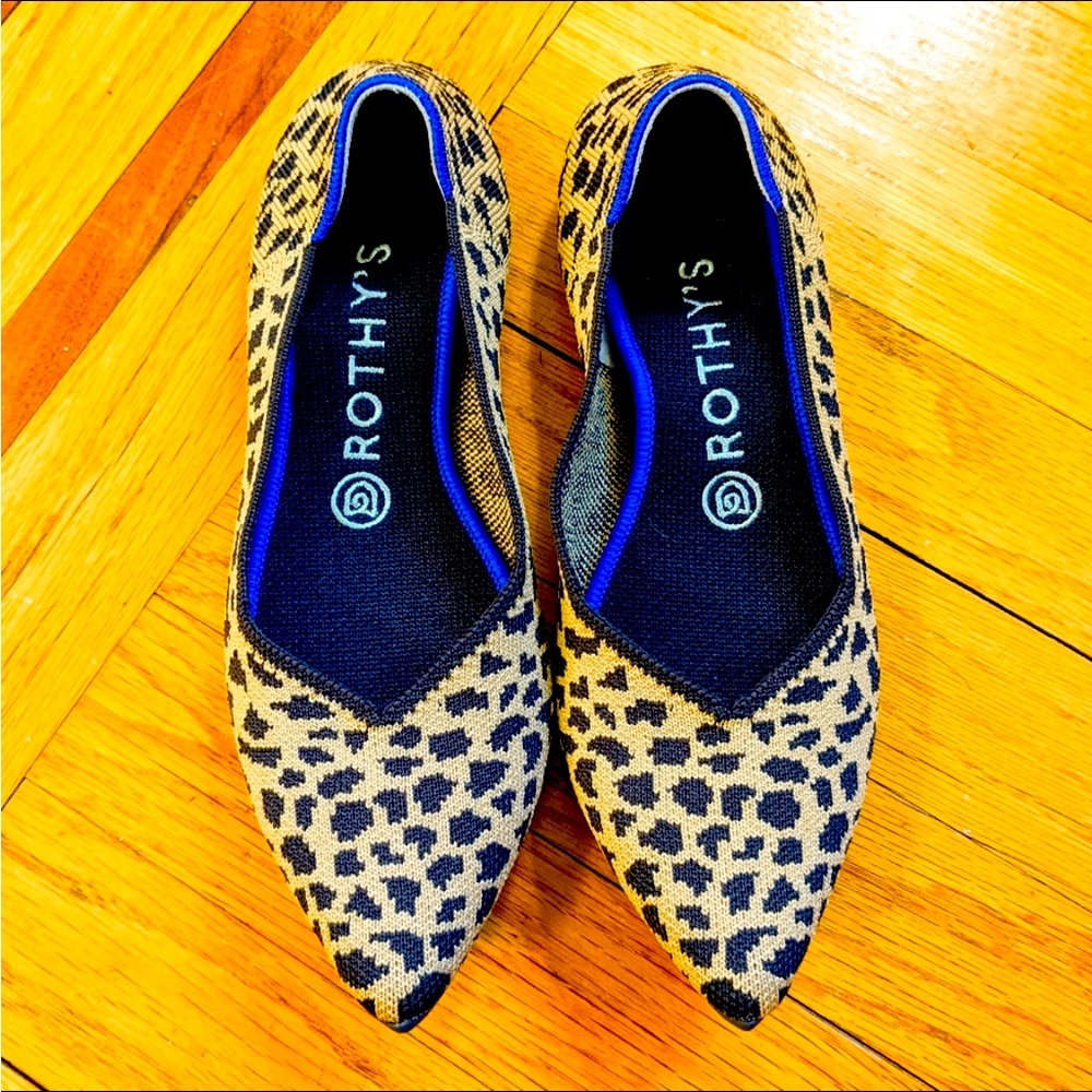 Rothy's The Point retired leopard print flats
